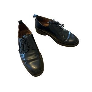 Ami Men’s black leather lace up dress shoes size 43
